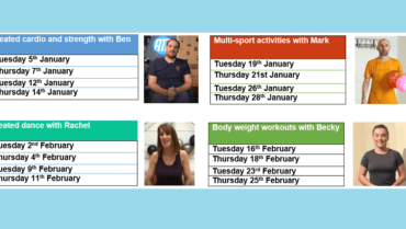 Get Yourself Active at Home – New Timetable